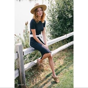 Anthropologie black t-shirt dress
